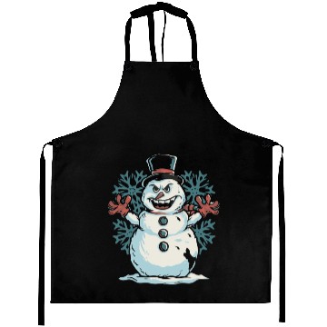 Discover frosty snowman creepy Aprons