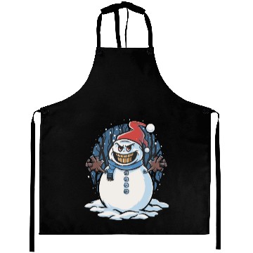 Discover frosty snowman creepy Aprons