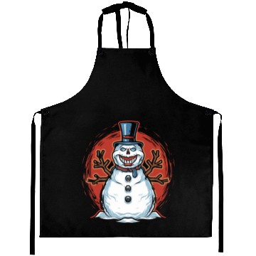 Discover frosty snowman creepy Aprons