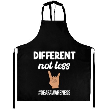 Discover Different Not Less Funny Deaf Awareness ASL Aprons
