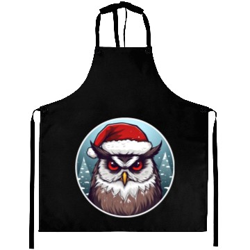 Discover Christmas owl Aprons