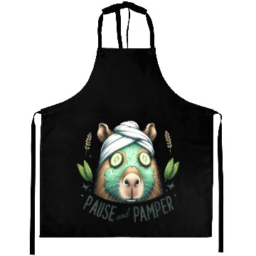 Discover Pause and Pamper Capybara Spa Day Aprons