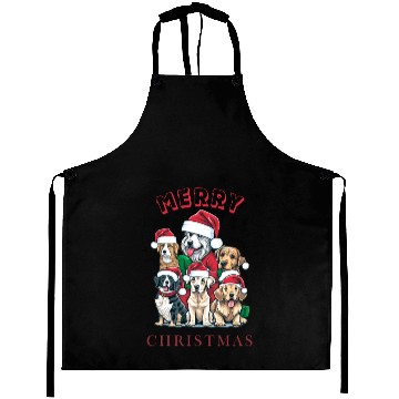 Discover Merry Christmas pets Aprons