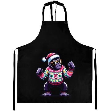 Discover Gorilla With Sunglasses Aprons