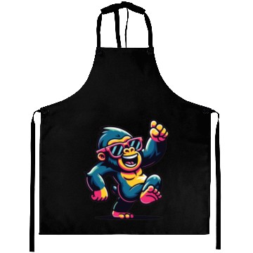 Discover Gorilla With Sunglasses Aprons