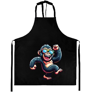 Discover Gorilla With Sunglasses Aprons