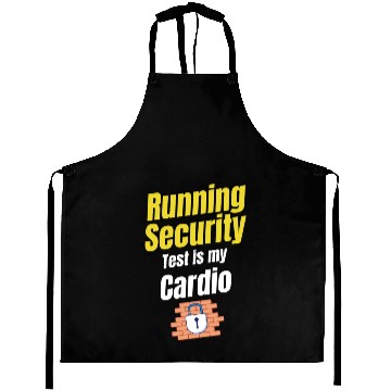 Discover Running Security Test Is My Cardio Funny Cyber Aprons