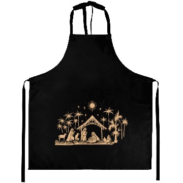 Discover Nativity Scene with Mary Joseph Baby Jesus Aprons