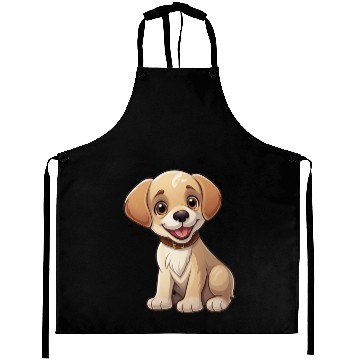Discover Beaming Beige Puppy Aprons