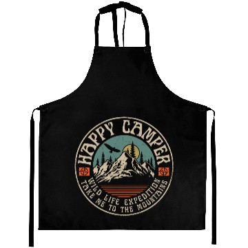 Discover HAPPY CAMPER VINTAGE MOUNTAINS Aprons