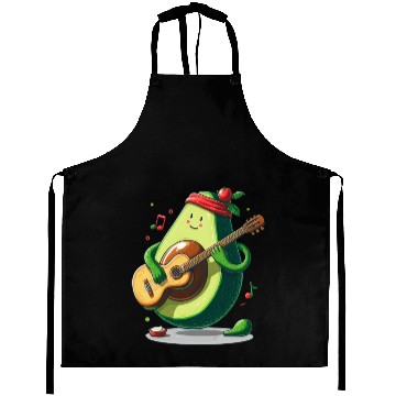 Discover Avocado playing guitar Aprons
