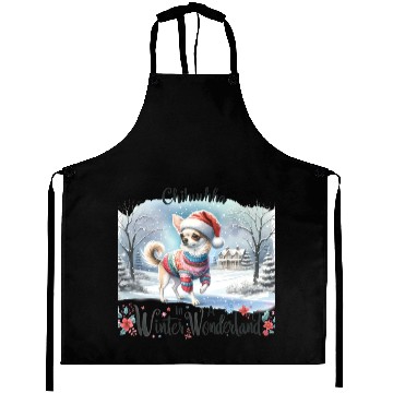 Discover Chihuahua In a Winter Wonderland Aprons