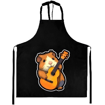 Discover Guinea Pig with Guitar for a Guinea pig owner Aprons