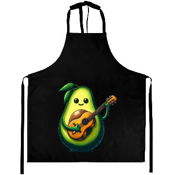 Discover Avocado playing guitar Aprons