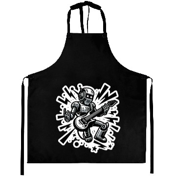 Discover Robot Rocker Lightening Bolts Aprons Sticker Pack
