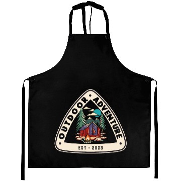 Discover Outdoor Adventure Camper Camping Campfire Tent Aprons