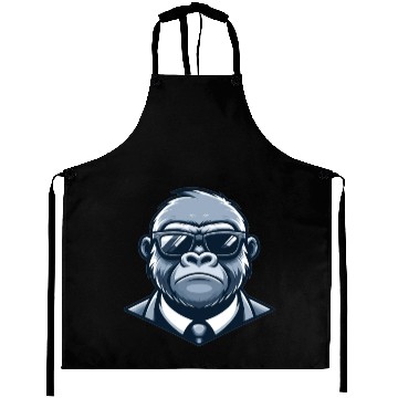 Discover Gorilla With Sunglasses Aprons
