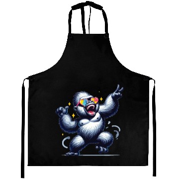 Discover Gorilla With Sunglasses Aprons