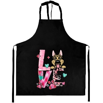 Discover German Shepherd Dog I Love My Dog Valentines Day Aprons