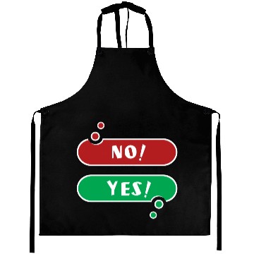 Discover No Yes Red And Green Speech Bubble Aprons