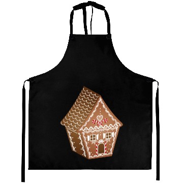 Discover beautifully decorated gingerbread house for XMAS Aprons