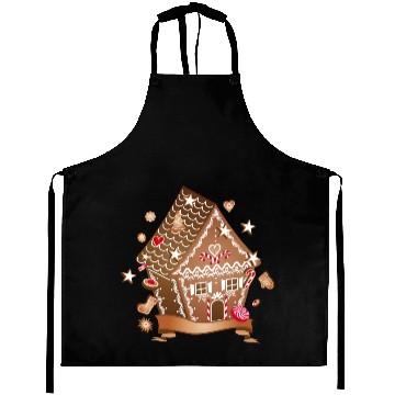 Discover beautifully decorated gingerbread house for XMAS Aprons