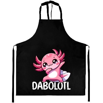 Discover Dabbing Axolotl Dancer Kawaii Newt Aprons