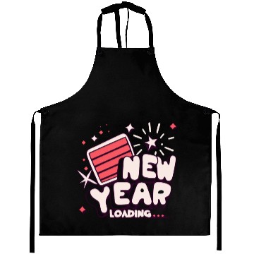 Discover NYE New Year Loading Cheers To Festive New Year's Aprons