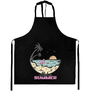 Discover Aloha Summer Flamingo Aprons