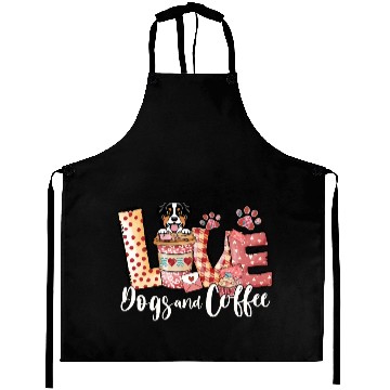 Discover Australian Shephard Dog Coffee Lover Valentines Da Aprons