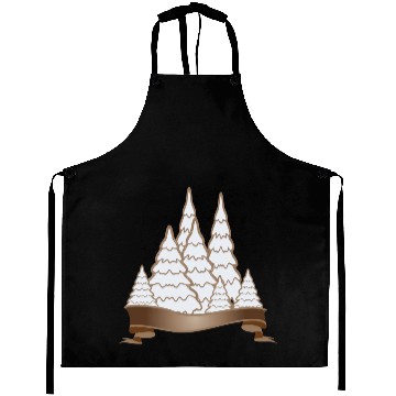 Discover beautiful gingerbread forest for Christmas Aprons