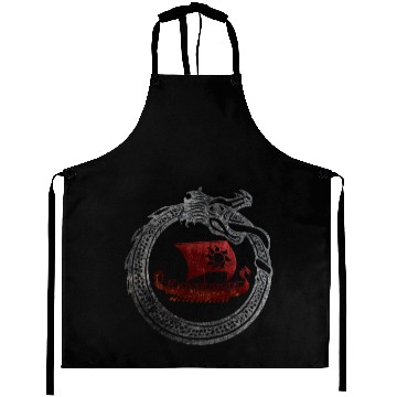 Discover Jormungandr Vikings Dragon Ship Thor Mjolnir Aprons