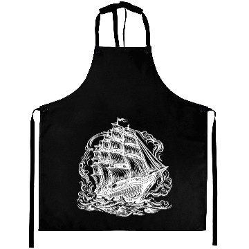 Discover Old Cruise Ship Elegant Sailing Ship Aprons