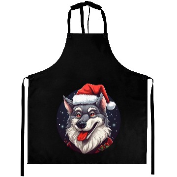 Discover Wolf Christmas Aprons