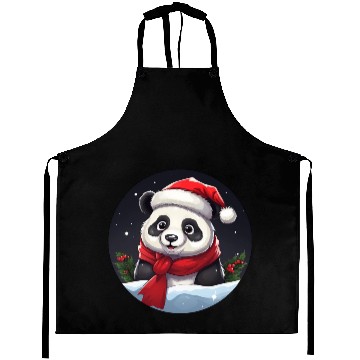 Discover Panda Christmas Aprons