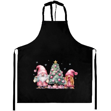Discover Winter Gnomes with a Christmas Tree Aprons