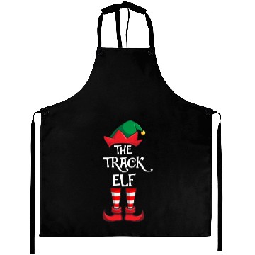 Discover Track Elf Matching Family Christmas Running Aprons