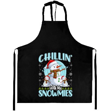 Discover Snowman Chillin' with my Snowmies Snow Lover Aprons