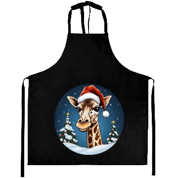Discover Giraffe Christmas Aprons