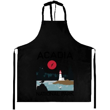 Discover Acadia National Park 80s Maine Mount Island Aprons
