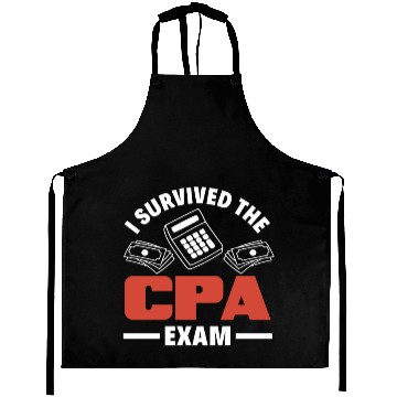Discover I Survived The CPA Exam Funny Accountant Gift Aprons