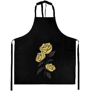 Discover Yellow Roses 2 Color Vector Aprons