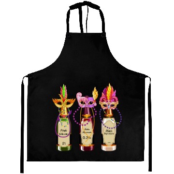 Discover Nurse Aprons, Feather Mask Purple Wine Bottle
