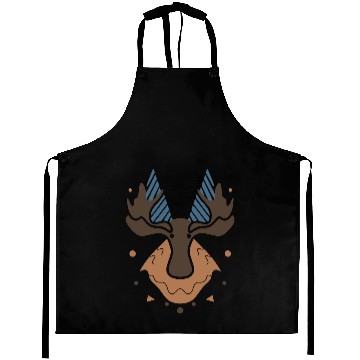 Discover Moose Mountains Design Boho Style Vector 3 Colors Aprons