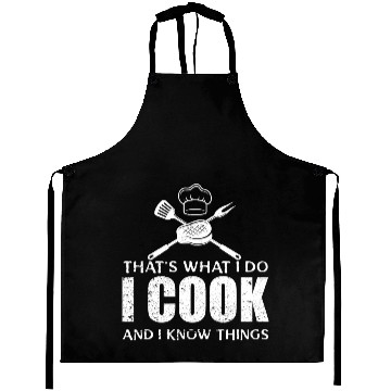 Discover Chef Cook Gifts I Cook I Know Things Aprons