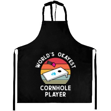 Discover Okayest Cornhole Player Men Women Aprons
