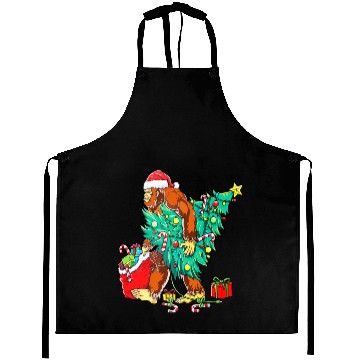 Discover Bigfoot Christmas Sasquatch Squad Crew Tree Lights Aprons