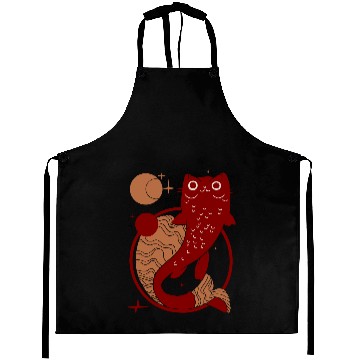 Discover Cat Fish - catfish - fish cat vector 3 colors Aprons