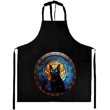 Discover Bombay cat in stained glass Aprons