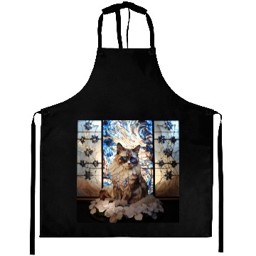 Discover Ragdoll cat in stained glass Aprons